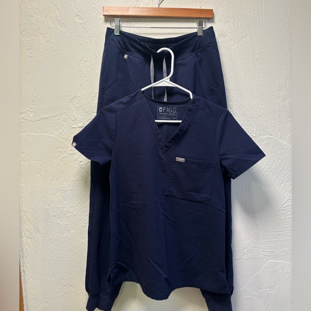 FIGS Technical Collection Top in Dark Blue